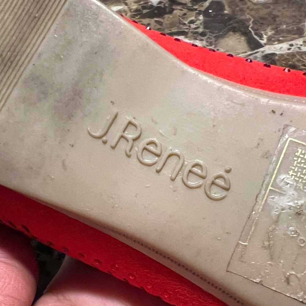 J.Renee -flat shoes sz 9.5 in red - Picture 9 of 13
